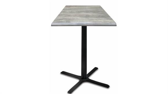 30in Height, 30in x 30in Square in Door/Outdoor Table with X Base