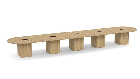 Racetrack Conference Table 22ft W x 48in D with Grommets