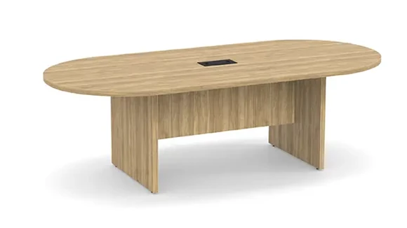Racetrack Conference Table 8ft W x 44in D with Grommets and Panel Legs