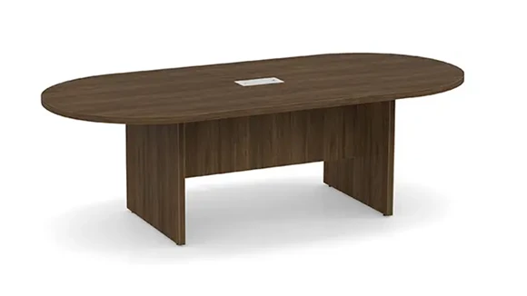 Racetrack Conference Table 6ft W x 35in D with Grommets and Panel Legs