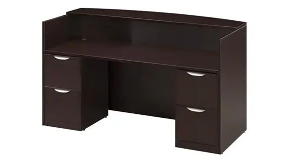 Reception Desk 72in W x 36in D with 2 Pedestals