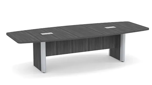 Boat Shape Conference Table 10ft W x 48in D with Elliptical Base