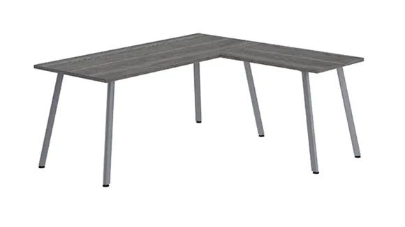 L-Desk Shell 72in W x 72in D with Metal Legs