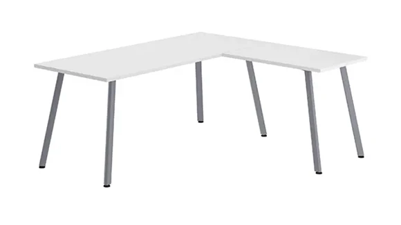 L-Desk Shell 72in W x 78in D with Metal Legs