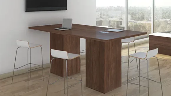Rectangular Standing Height Conference Table 10ft W x 48in D x 42in H