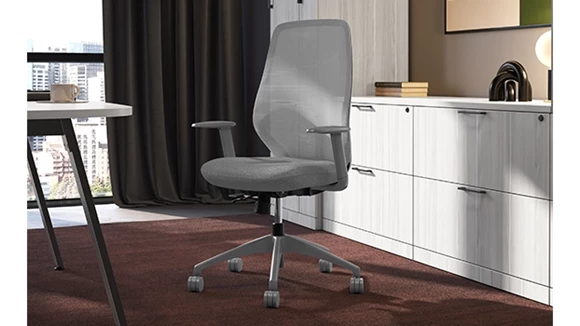 Mid-Back Task Chair with Adjustable Arms and Height Adjustment