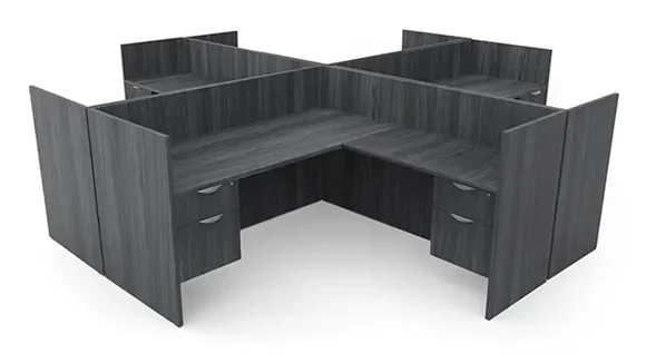 Workstation 142in W x 144in D with 2 Pedestals