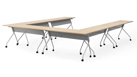 Flip-Top Nesting Training Table 72in W x 24in D Set of 6