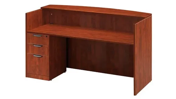 Reception Desk 72in W x 30in D with 1 Pedestal