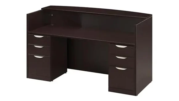 Reception Desk 72in W x 36in D with 2 Pedestals