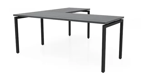 L-Desk Shell 72in W x 72in D with Metal Legs