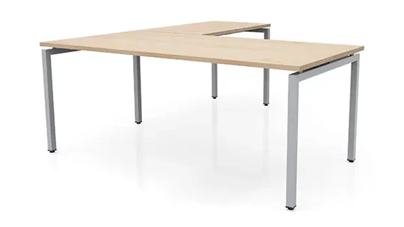 L-Desk Shell 72in W x 84in D with Metal Legs