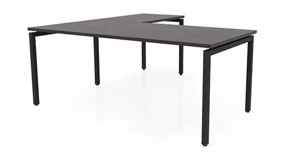 L-Desk Shell 72in W x 72in D with Metal Legs