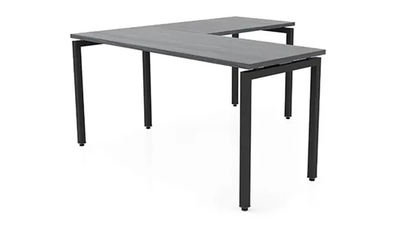 L-Desk Shell 60in W x 60in D with Metal Legs