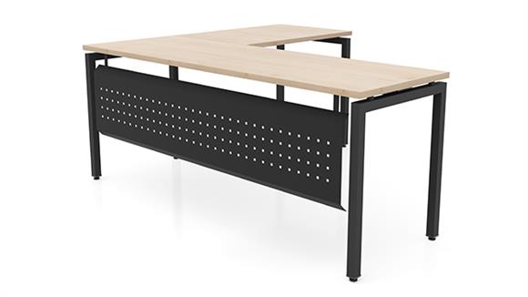 66in x 60in Slender L-Desk with Modesty Panel 