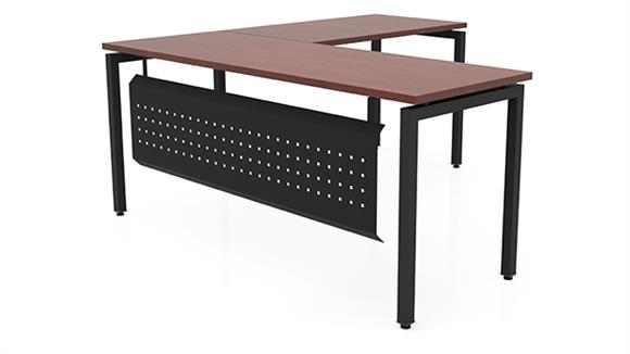 66in x 72in Slender L-Desk with Modesty Panel