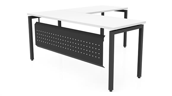 66in x 66in Slender L-Desk with Modesty Panel