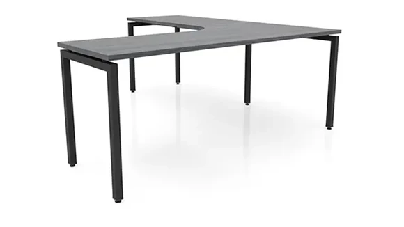 L-Desk Shell 72in W x 84in D with Metal Legs