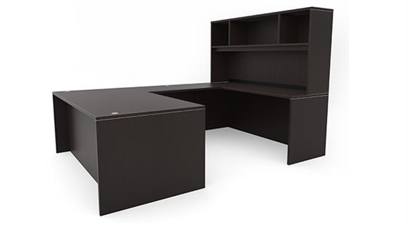 72in x 102in U-Desk with Open Hutch