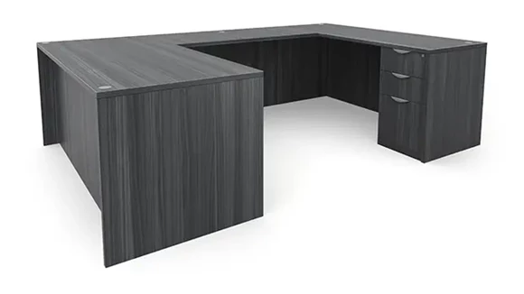 U-Desk 72in W x 101in D with 2 Pedestals