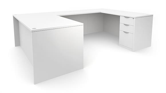 60in x 101in Double Pedestal U-Desk 