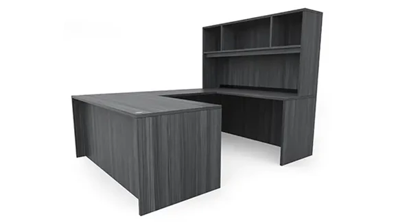 U-Desk 60in W x 89in D with Hutch