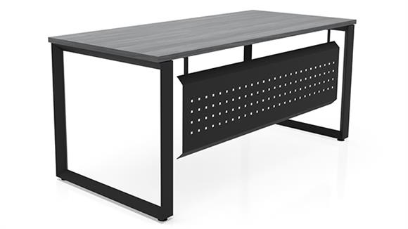 72in x 24in Beveled Loop Leg Desk with Modesty Panel