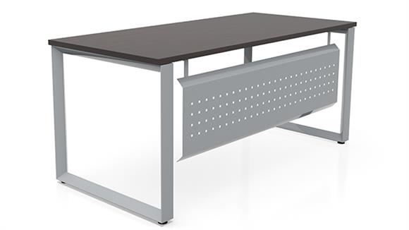 72in x 30in Beveled Loop Leg Desk with Modesty Panel