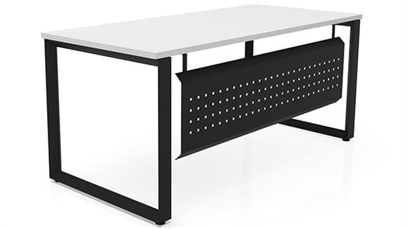 66in x 24in Beveled Loop Leg Desk with Modesty Panel