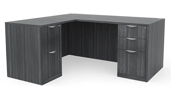 L-Desk 60in W x 60in D with 2 Pedestals