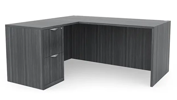 L-Desk 60in W x 60in D with 1 Pedestal