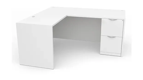 L-Desk 72in W x 84in D with 1 Pedestal