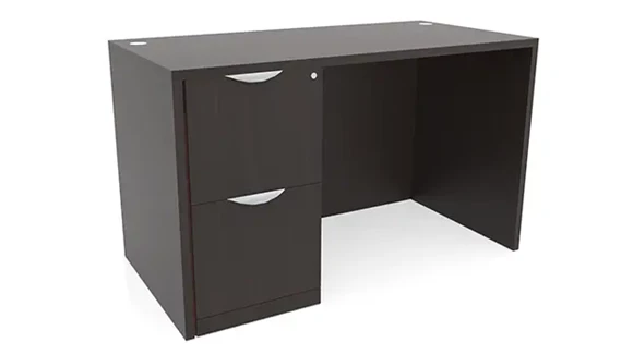 Desk 48in W x 24in D with 1 Pedestal