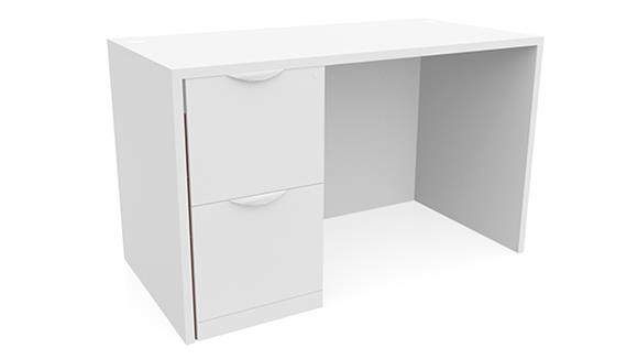 66in x 24in Single Pedestal Desk