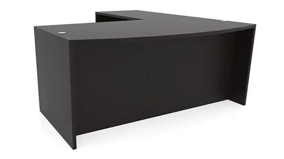 Bow-Front L-Desk Shell 66in W x 83in D