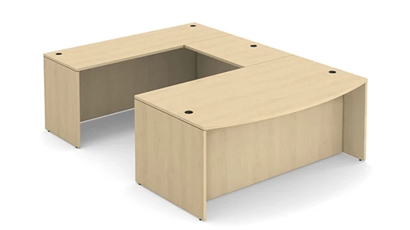 Bow-Front U-Desk Shell 66in W x 95in D