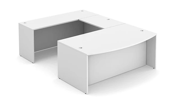 Bow-Front U-Desk Shell 72in W x 100in D