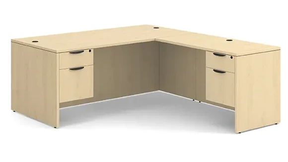 L-Desk 72in W x 84in D with 2 Pedestals
