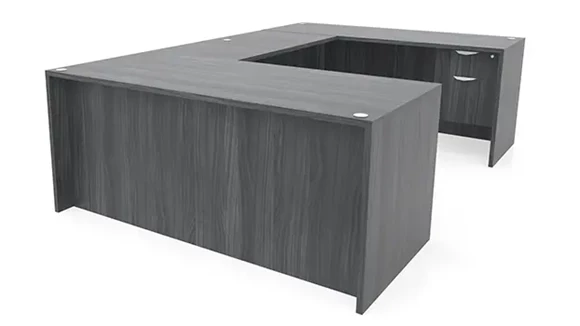 U-Desk 72in W x 101in D with 1 Pedestal