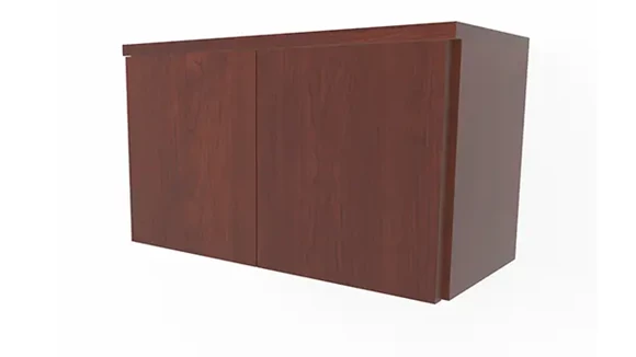 Desk Hutch 37in W x 15in D x 17in H with 2 Laminate Doors