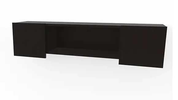 Desk Hutch 72in W x 15in D x 17in H with 2 Laminate Doors