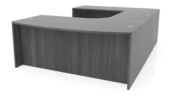 Bow-Front U-Desk Shell 72in W x 114in D