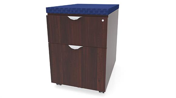 Low Mobile Box File Pedestal with Cushion Top