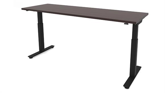 60in x 24in Dual Motor 2 Stage Adjustable Height Sit to Stand Desk