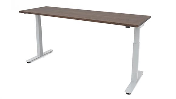 6ft x 24in Dual Motor 3 Stage Adjustable Height Sit to Stand Desk