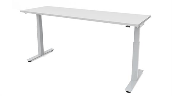 6ft x 24in Dual Motor 3 Stage Adjustable Height Sit to Stand Desk
