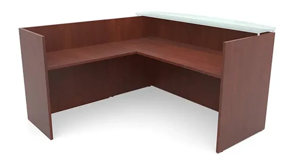 L-Desk Reception Desk 72in W x 72in D with Wire Management