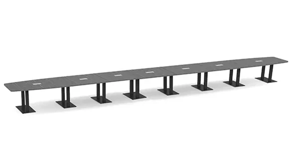 Boat Shape Conference Table 30ft W x 48in D