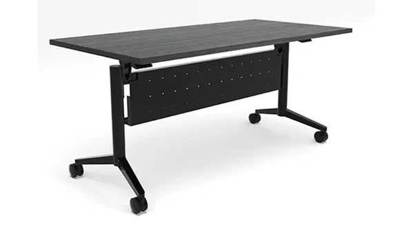 Flip-Top Nesting Training Table 60in W x 24in D with Modesty Panel
