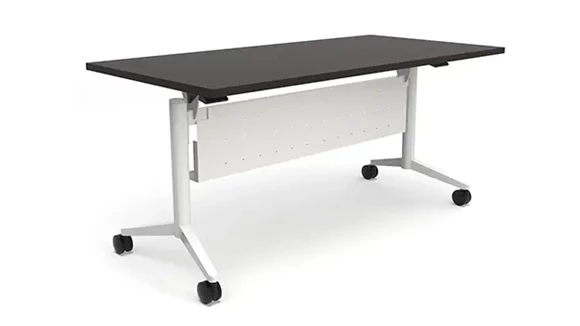 Flip-Top Nesting Training Table 60in W x 30in D with Modesty Panel